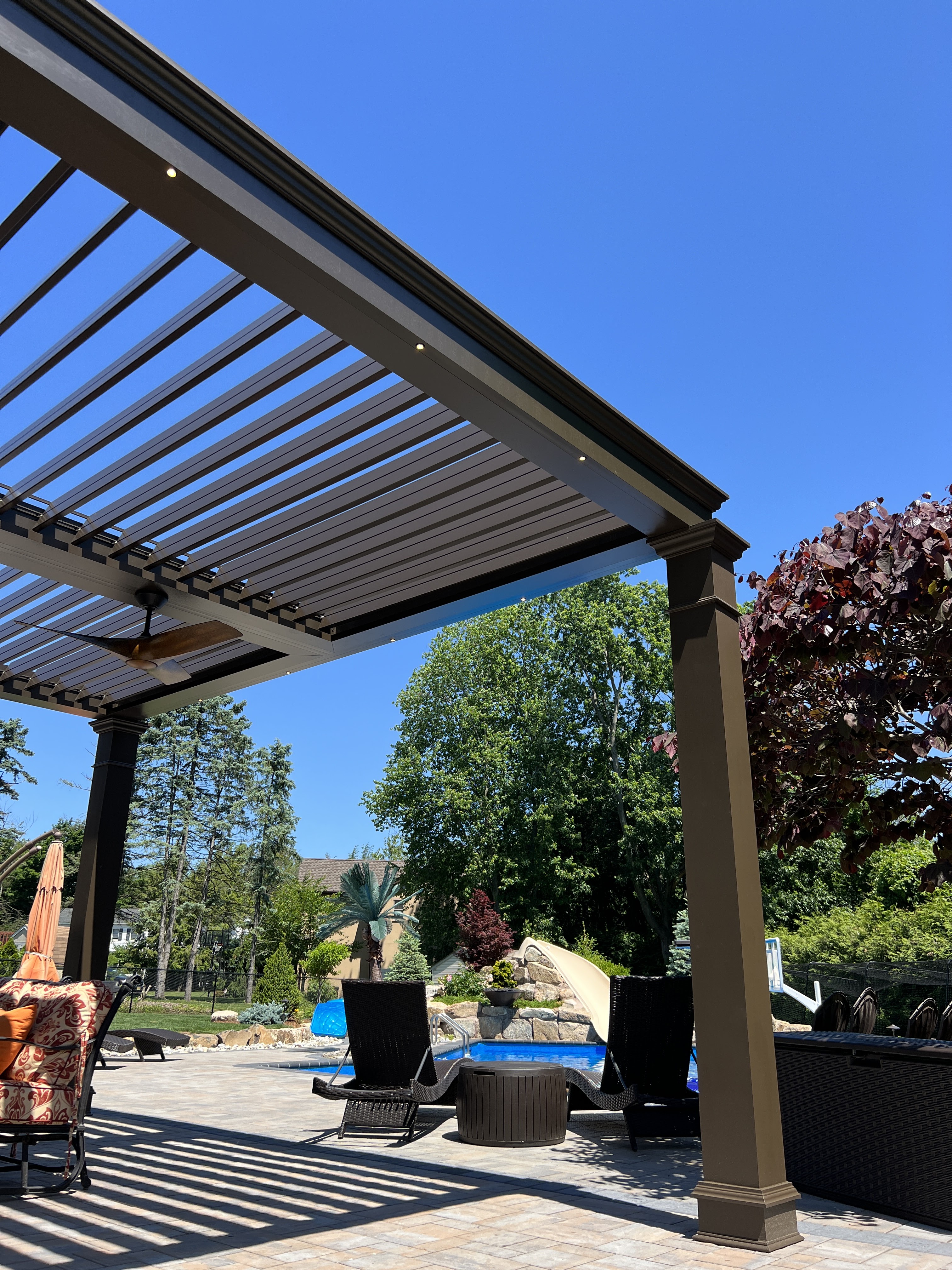 Louvered Pergolas installation in Naples, Florida