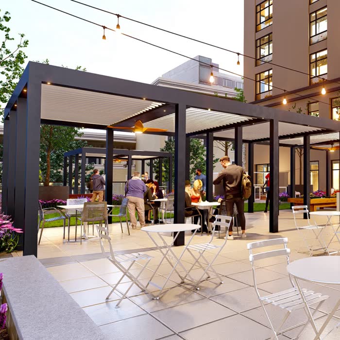 Oakland courtyard rooftop