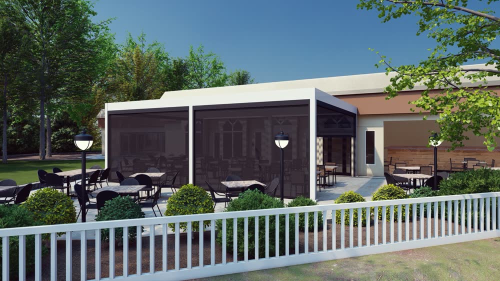 B2 Bistro restaurant pergola