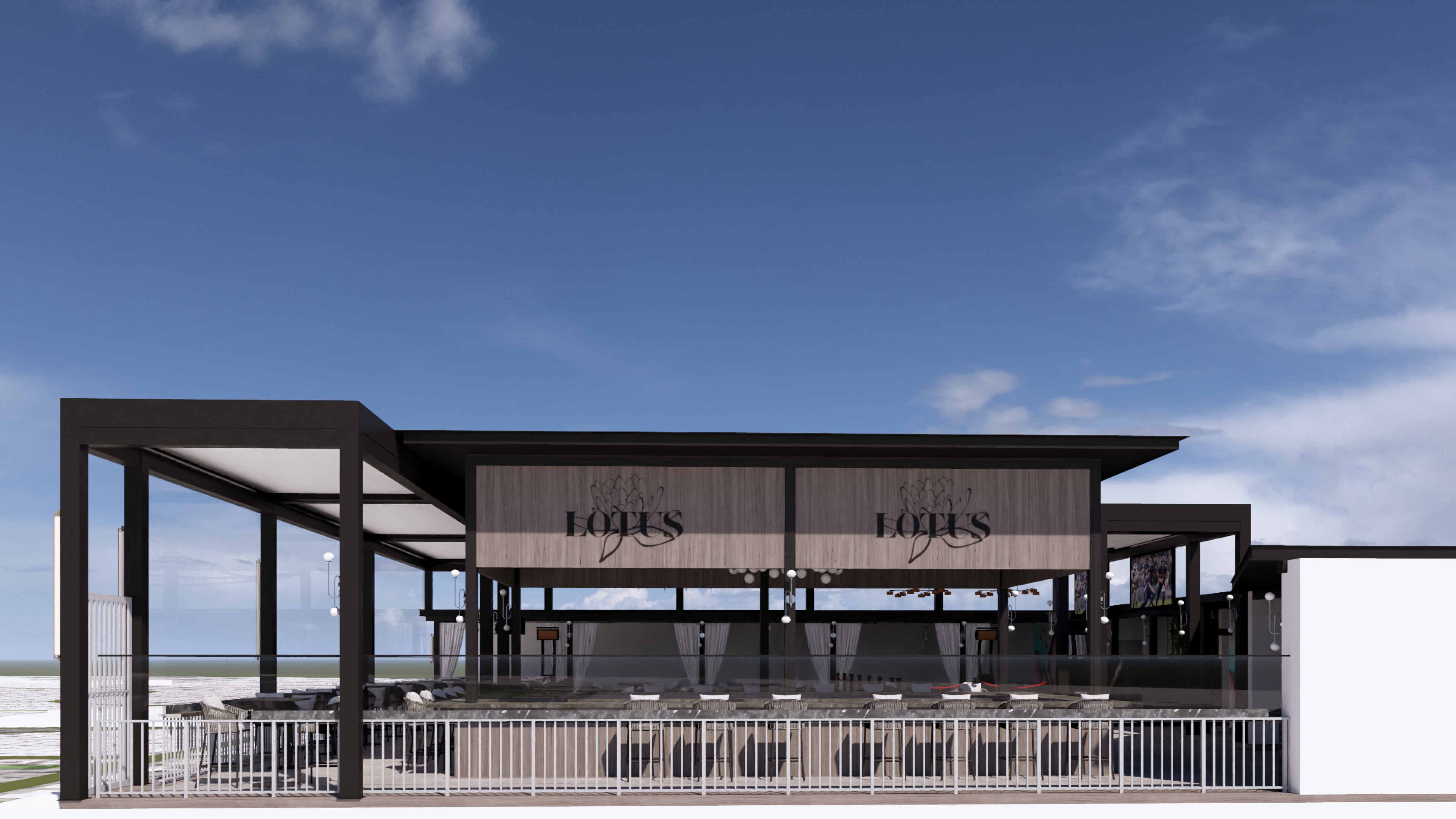 Lotus rooftop design rendering